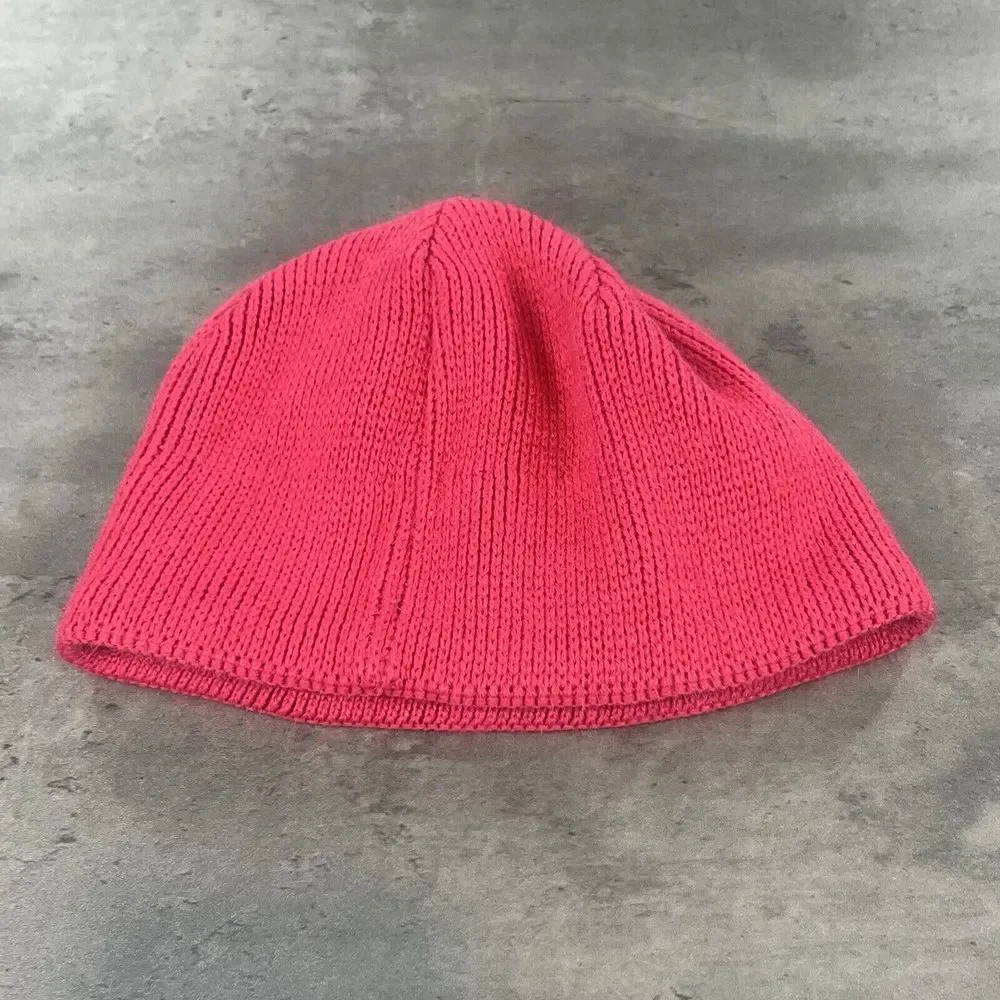 Vintage The North Face Beanie Hat Snow Ski Cap‎ Adult Fleece Pink Gorpcore